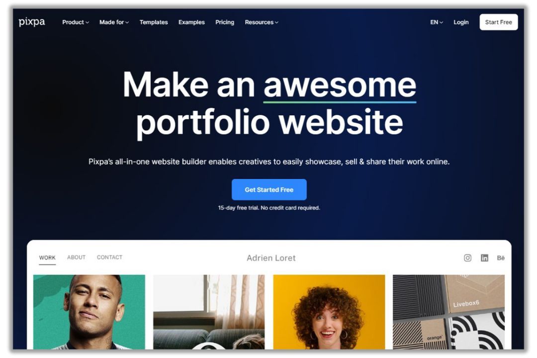 Pixpa Website Builder