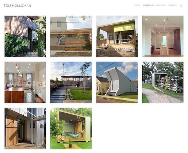 Tom Holloman Portfolio Website Examples