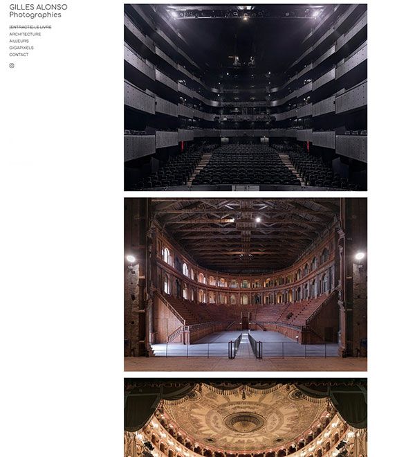 Gilles Alonso — witryna poświęcona fotografii architektonicznej Pixpa