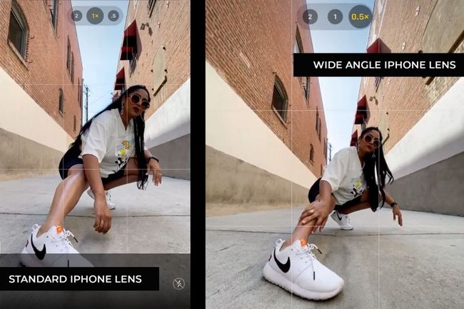 Utilisez l'objectif grand angle pour la photographie sur iPhone