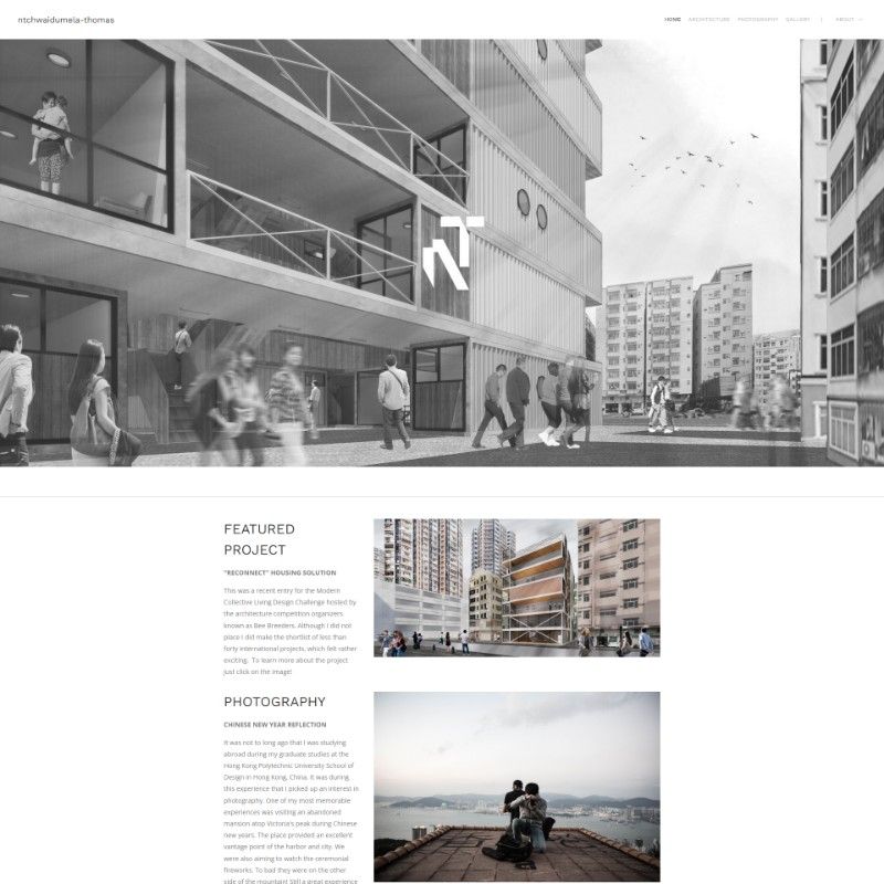 minimalist architectural website design